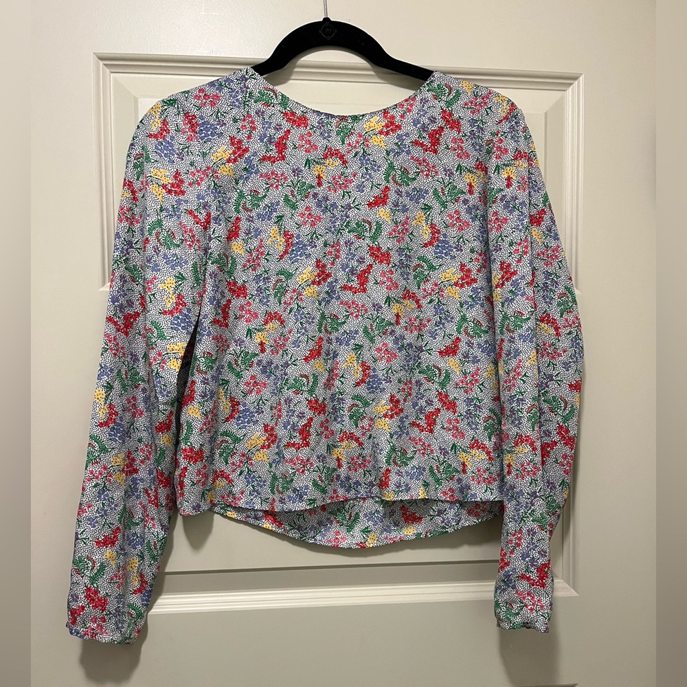 Zara Basics Floral Crop Top